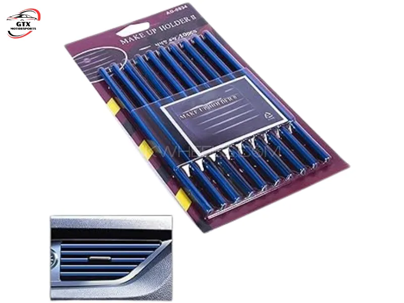 10PCS Car Dashboard & AC Vent Moulding Strips – Blue | Decorative Interior Trim Accent Image-1