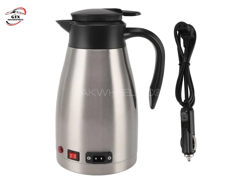 12V Portable Electric Car Kettle – 1300ML Stainless Steel Travel Water Boiler Image-1