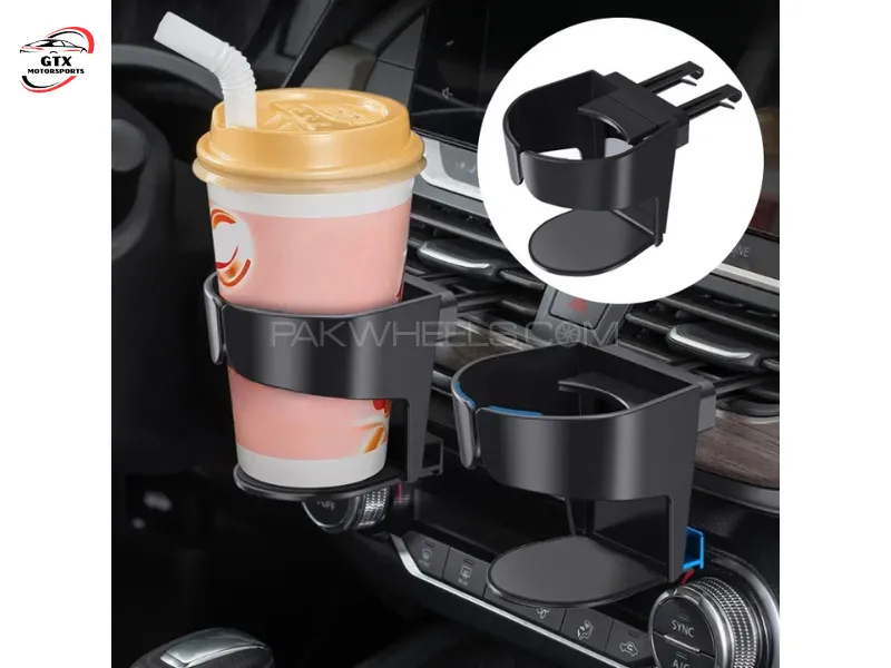 Adjustable Car Air Conditioning Vent Cup Holder | Sturdy, Non-Slip Drink Mount with Flexible Arm Image-1