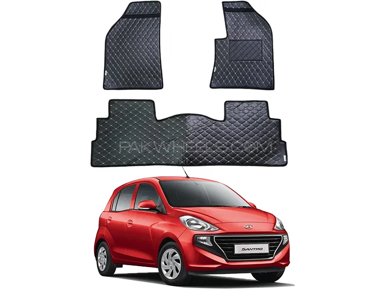 Hyundai Santro 7D Floor Mat ( Flat Style ) - Model 2003-2014 Image-1