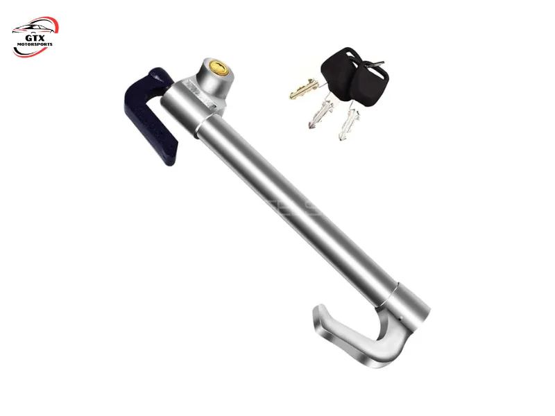 Retractable Steering Wheel & Brake Lock Bar – Universal Adjustable Anti-Theft Security Device for Ca Image-1