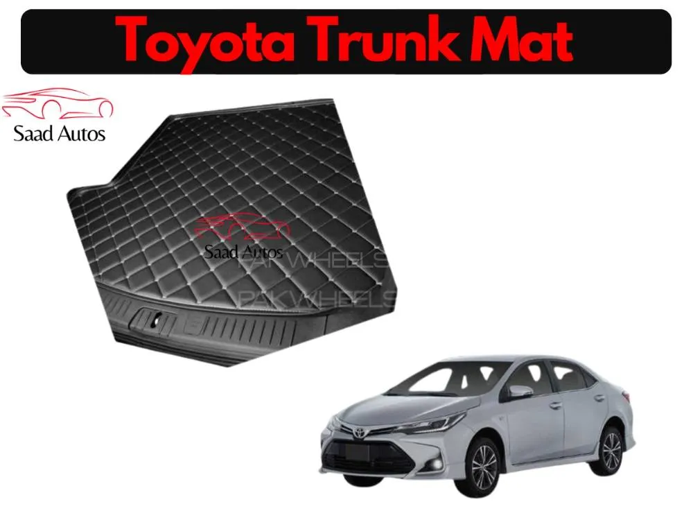 Toyota Corolla 2014–2021 7D Trunk Mat Black – Custom Fit, Durable Protection Image-1