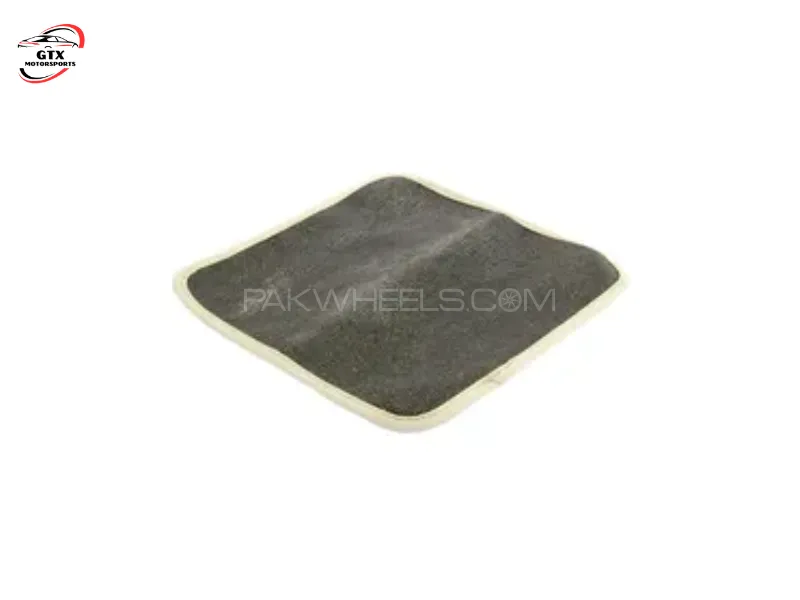 Ultra Soft 800GSM Microfiber Towel – Gray with White Borders | High Absorbency Car Detailing Cloth Image-1