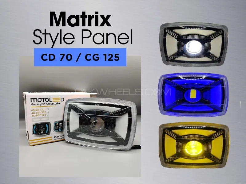Universal MOTOLED Matrix Style Dual Color Headlight Beam For Honda CD70 / CG125 Image-1