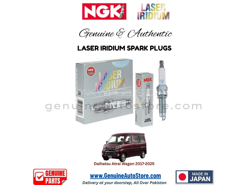 Daihatsu Atrai Wagon 2017-2025 NGK LASER IRIDIUM SPARK PLUG - 3 PIECES Image-1