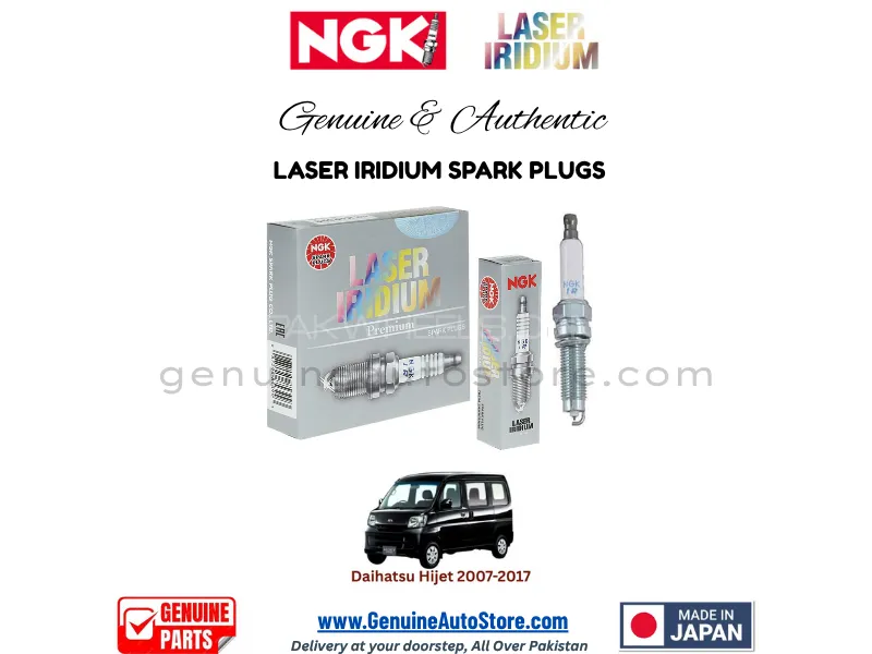 Daihatsu Hijet 2007-2017 NGK LASER IRIDIUM SPARK PLUG - 3 PIECES Image-1