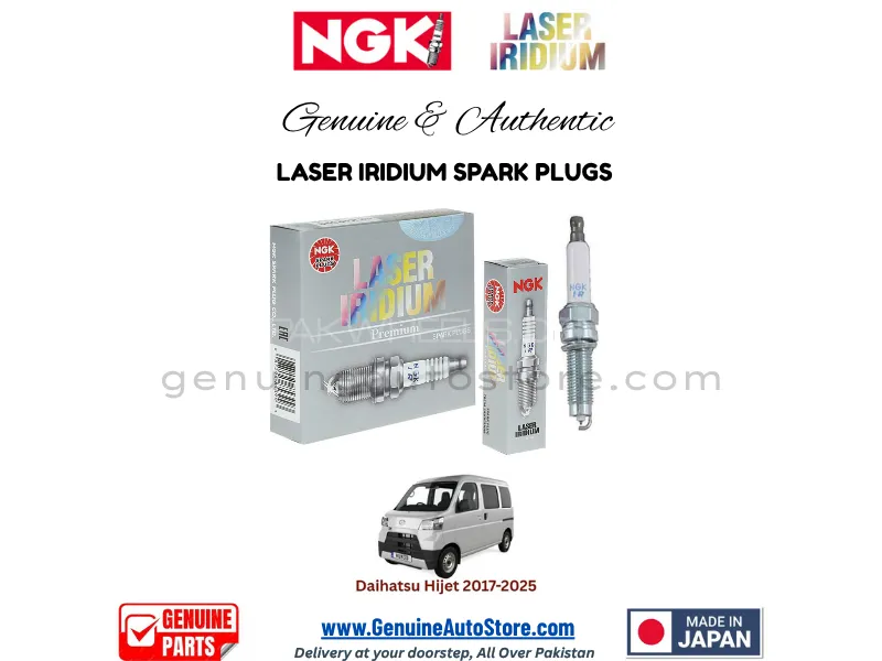 Daihatsu Hijet 2017-2025 NGK LASER IRIDIUM SPARK PLUG - 3 PIECES Image-1