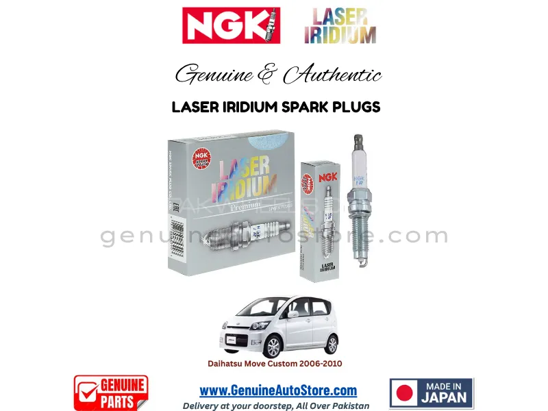 Daihatsu Move Custom 2006-2010 NGK LASER IRIDIUM SPARK PLUG - 3 PIECES Image-1