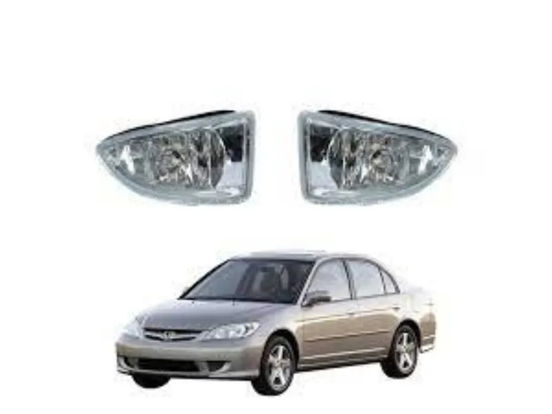 Honda Civic 2001-2005 Luxury Grade Fog Lamps Complete Image-1