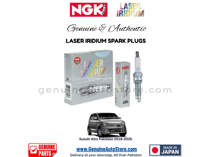 Suzuki Alto Pakistan 2019-2025 NGK LASER IRIDIUM SPARK PLUG - 3 PIECES Image-1