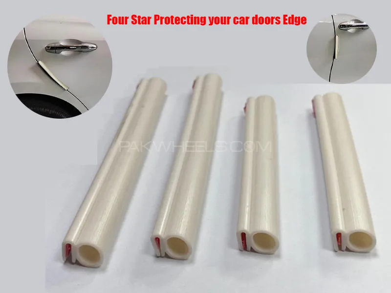 Four Star Durable PVC White Door Guard Car Protector Image-1