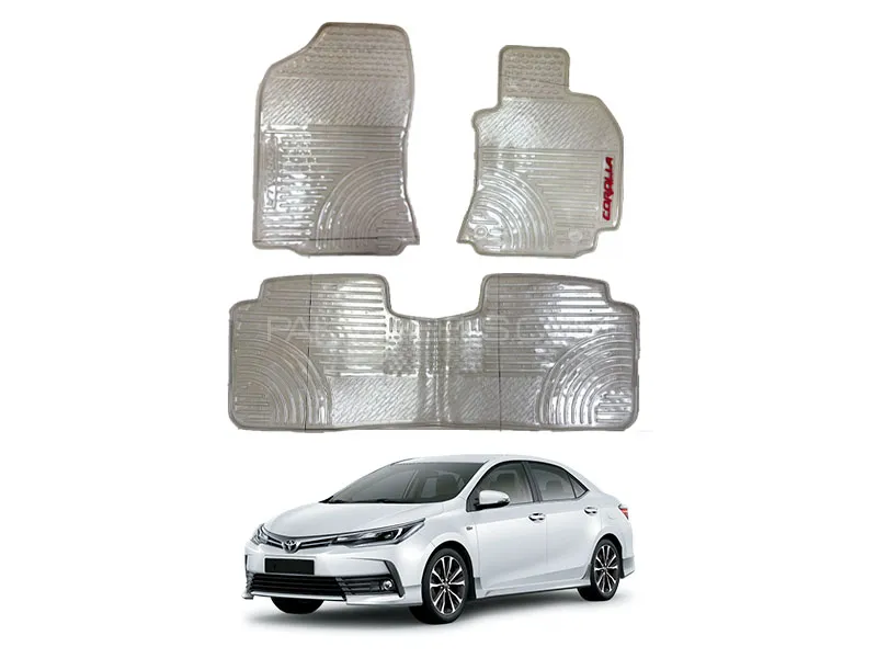 Toyota Corolla 2015 to 2025 White transparent Genuine PVC Floor Mats genuine fitting Image-1