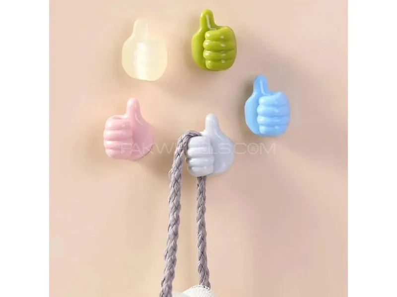 Mini Cute Hand Shape Key Clip 5 pcs  Adhesive Hooks for Home,Car,Office Image-1
