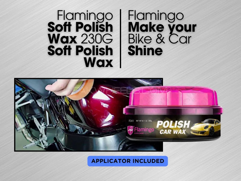 Flamingo Soft Polish Wax 230G | Car Soft Polish Wax Flamingo Make your Motor Cycle, SUV & Car Shine Image-1