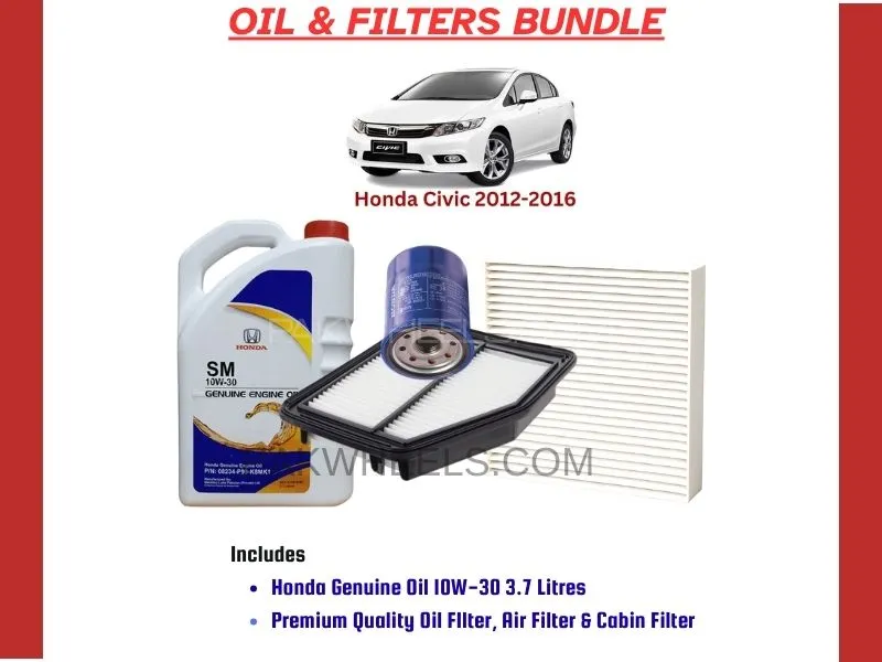 HONDA CIVIC 2012-2016 OIL AND FILTERS BUNDLE Image-1