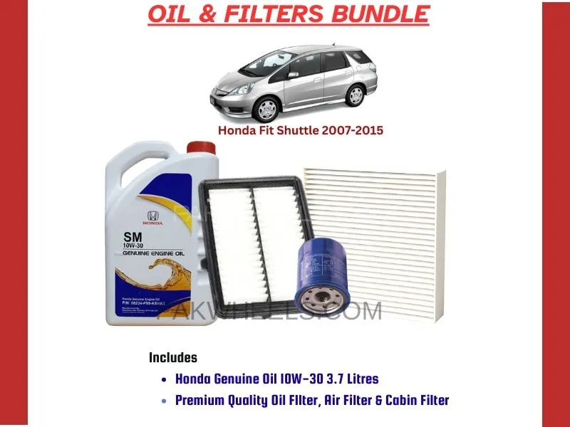 HONDA FIT SHUTTLE 2007-2015 OIL AND FILTERS BUNDLE Image-1