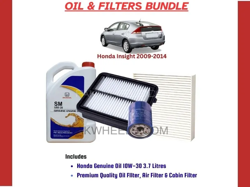 HONDA INSIGHT 2009-2014 OIL AND FILTERS BUNDLE Image-1