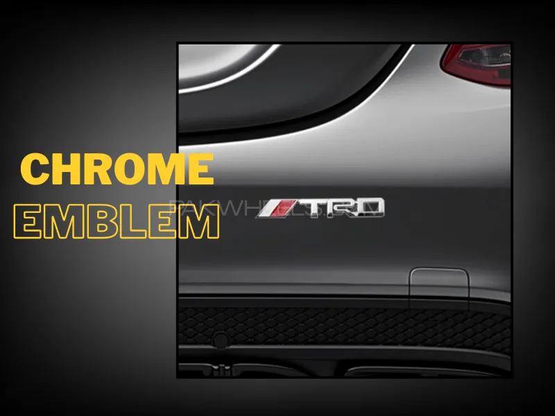 TRD 3D Metal Car Letters | TRD Sticker in Metal | Trunk Badge TRD Emblem Image-1