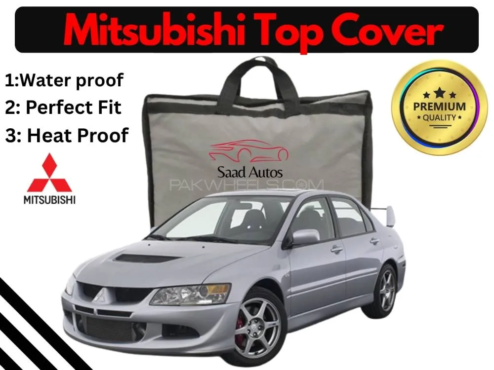 Mitsubishi Lancer 2004-08 Top Cover | Black | Anti-Scratch | Parachute | Heat Proof | Water Proof  Image-1