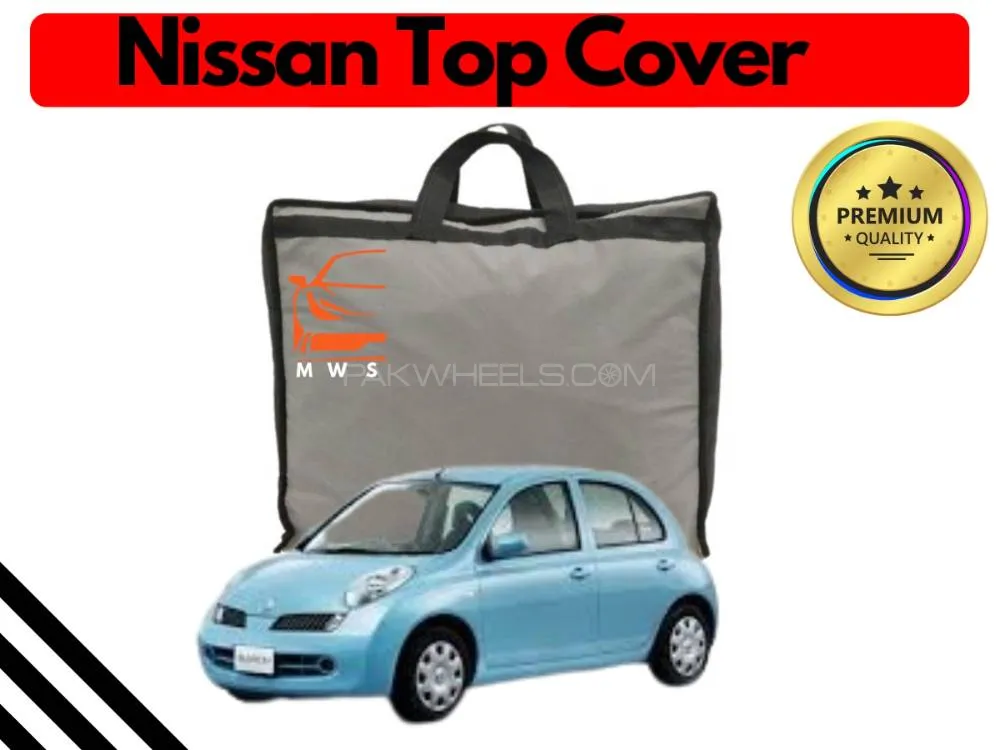 Nissan March 2002-2010 Top Cover | Black | Anti-Scratch | Parachute | Heat Proof | Water Proof  Image-1
