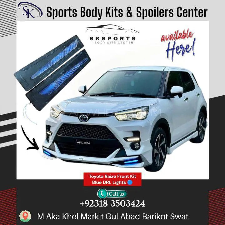Toyota Raize Modellista Body Kits Blue Lights DRL Image-1