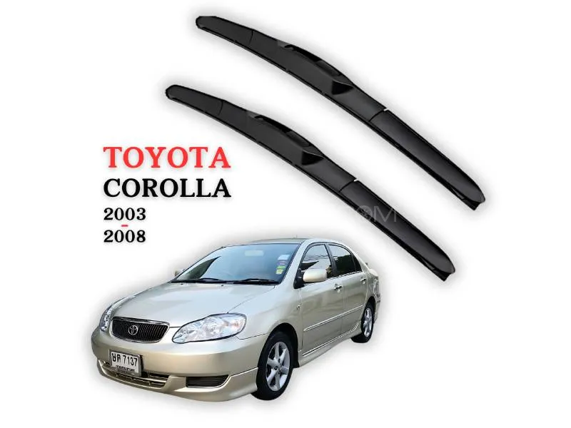 Tri-Stage Windshield Wiper Blades for Toyota Corolla (2003–2007) – All-Weather Rubber | Streak-Free  Image-1