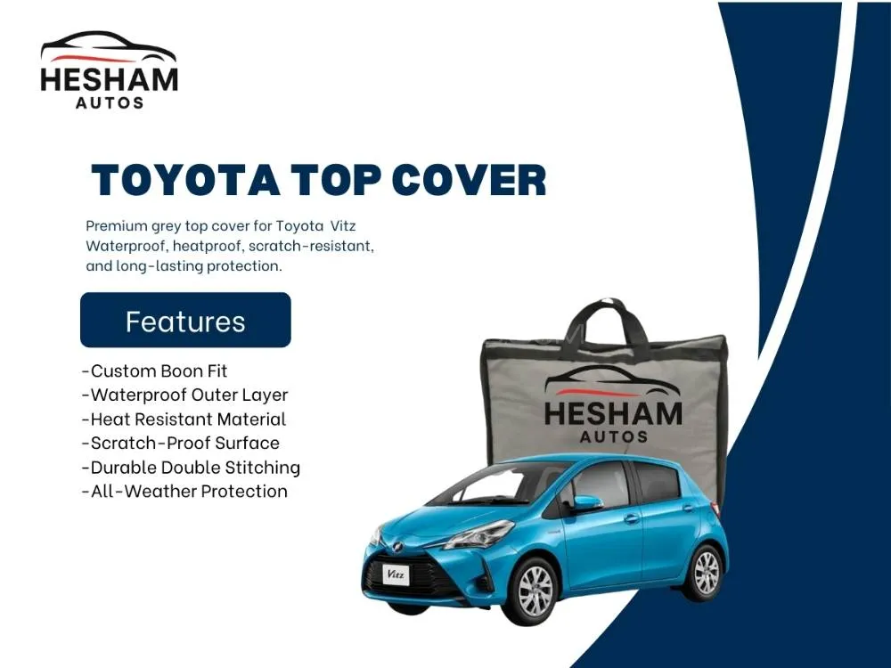 Waterproof Ultra Soft Car Top Cover for Toyota Vitz – Parachute Rubber Layer Image-1