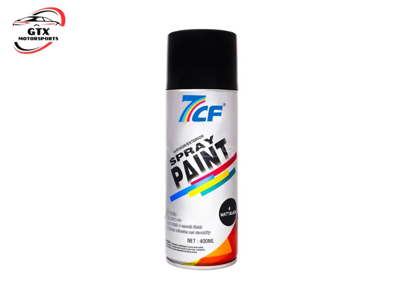 7CF Matte Black Spray Paint – 400ML Protective Aerosol Image-1