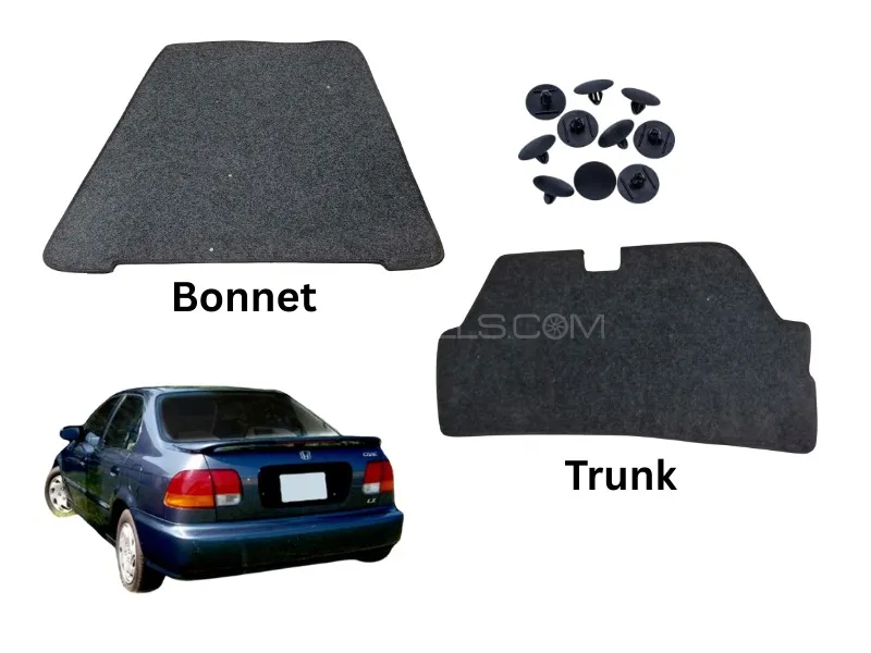 Combo Deal for Honda Civic 1998-2000 (Bonnet Insulator + Trunk Insulator) Image-1