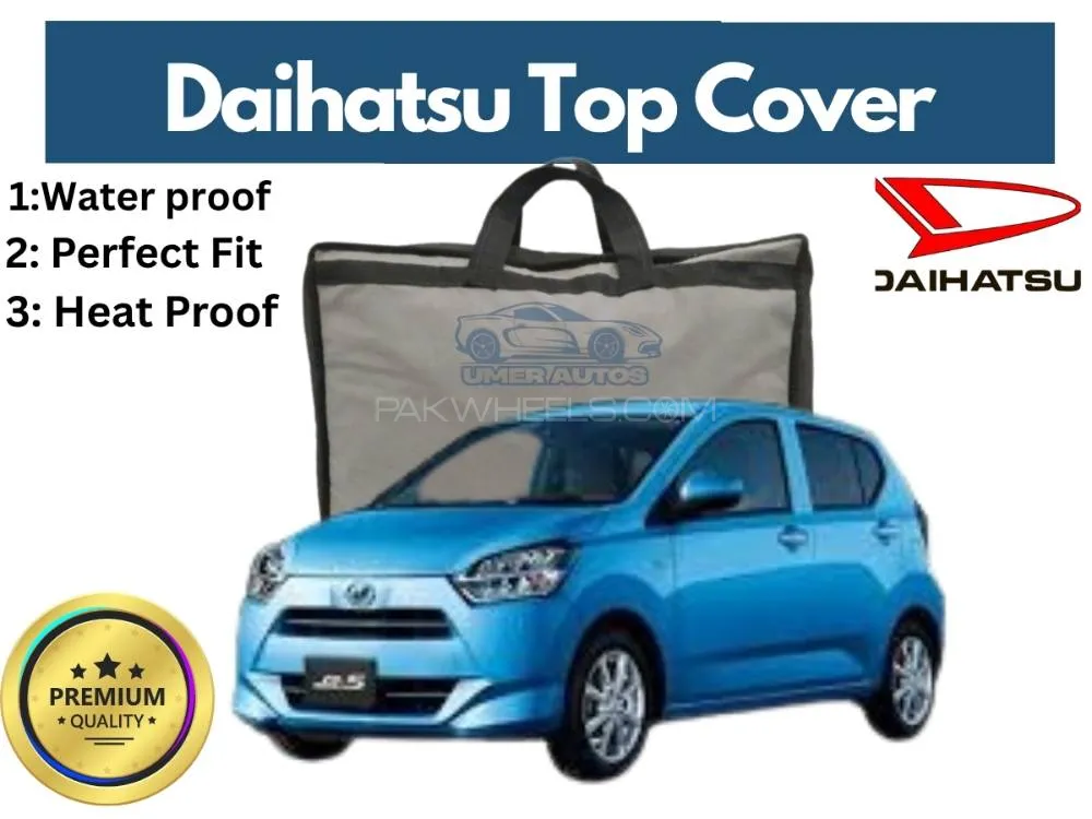 Daihatsu Mira 2018-2022 Top Cover | Black | Anti-Scratch | Parachute | Heat Proof | Water Proof Image-1