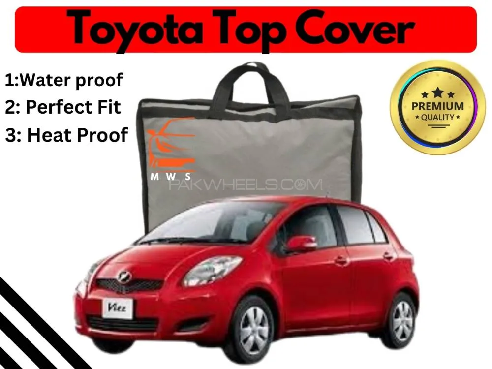 Toyota Vitz 2005-2010 Top Cover | Black | Anti-Scratch | Parachute | Heat Proof | Water Proof Image-1