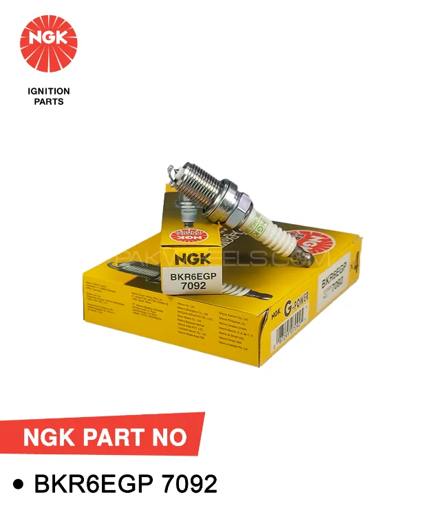NGK Spark Plug For Suzuki Liana, 1300/1600cc , (BKR6EGP) (Thailand-Single Pc) Image-1