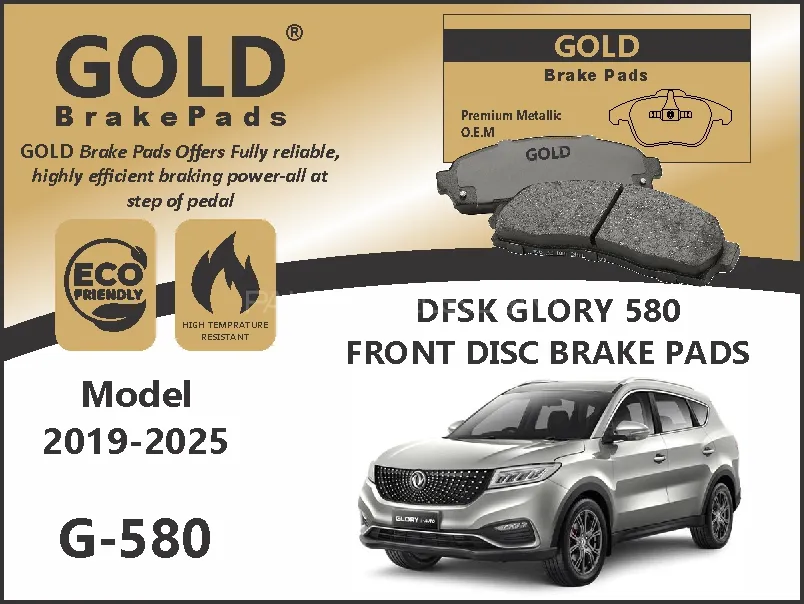 DFSK Glory 580 Front Premium Disc Brake Pads  Image-1