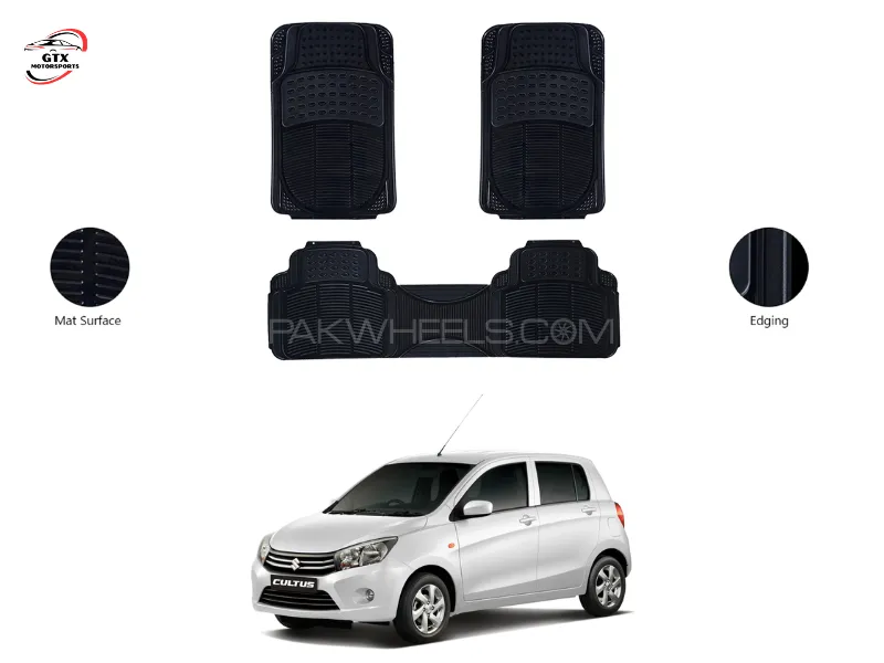 3PCS PVC Rubber Car Floor Mat Set – For Suzuki Cultus 2017-2025 Image-1