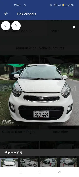 KIA Picanto 2022 for Sale in Lahore Image-1
