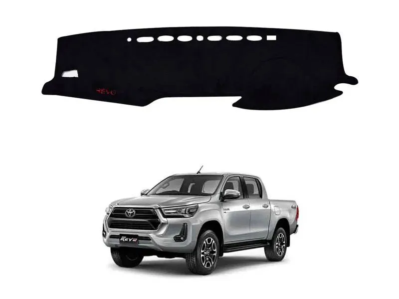 Toyota Hilux Revo 2015–2024 Velvet Dashboard Mat – Custom Fit, Anti-Slip, Sun & Heat Protection Image-1