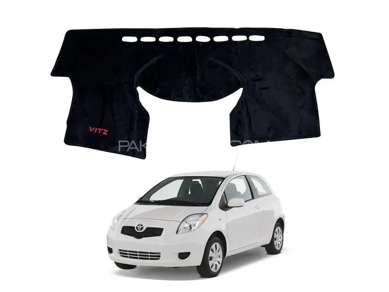 Toyota Vitz 2007–2011 Velvet Dashboard Mat – Custom Fit, Anti-Slip, UV & Heat Protection Image-1