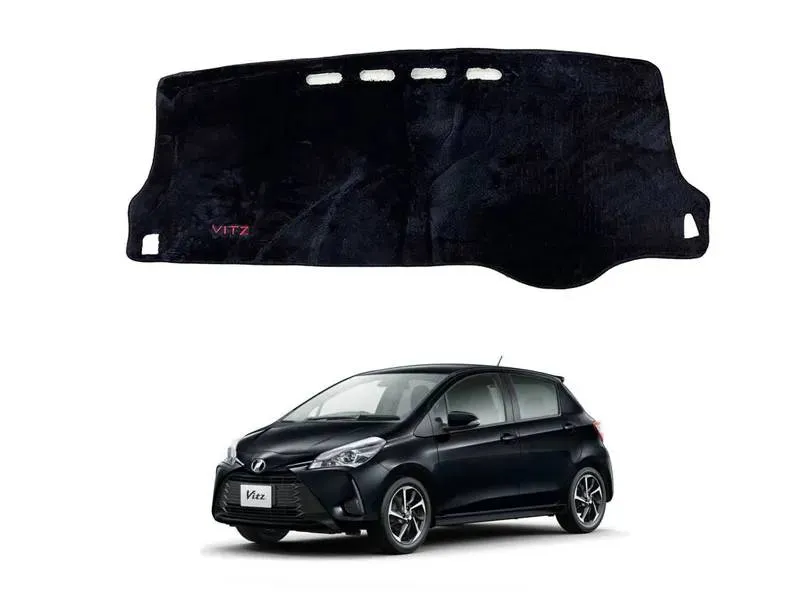 Toyota Vitz 2017–2024 Velvet Dashboard Mat – Custom Fit, Anti-Slip, UV & Heat Resistant Image-1