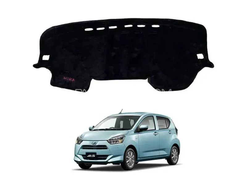 Velvet Dashboard Mat for Daihatsu Mira (2019–2024) – Custom Fit, Anti-Slip, UV & Heat Protection Image-1