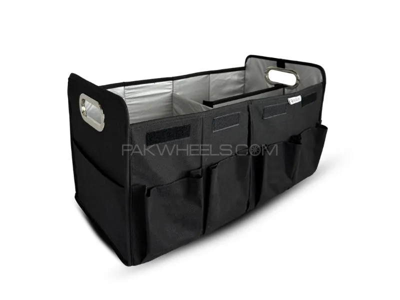 Qoolish Small Car Trunk Organizer – Heavy Duty, Foldable & Waterproof Image-1