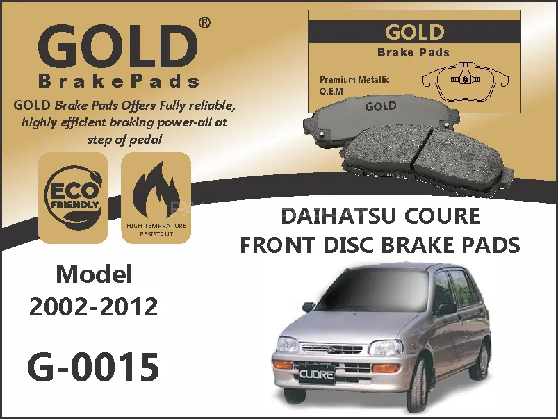 Daihatsu Coure front premium Disc Brake Pads G-0015 Image-1
