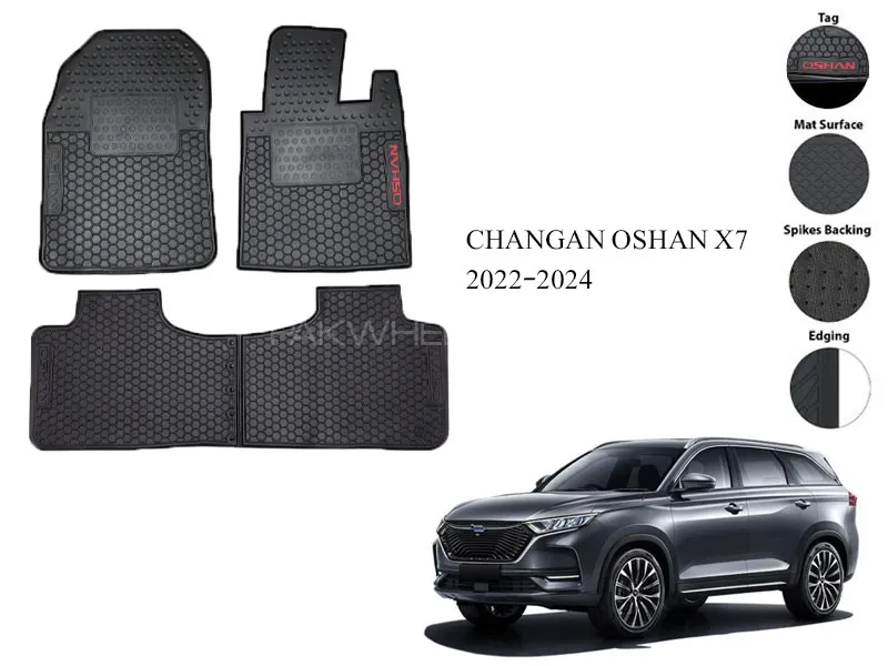 Premium CHANGAN OSHAN X7 2022-20 Rubber Full Fitting Car Latex Mat – All-Weather Interior Protection Image-1
