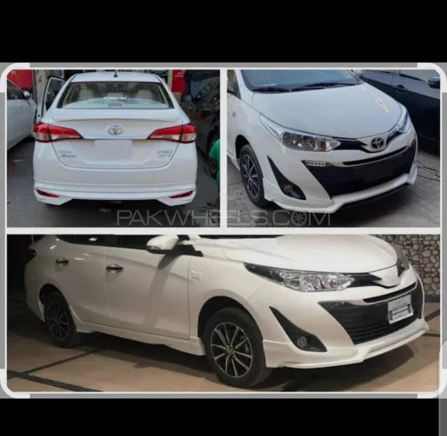 Yaris body kit this kit made in fiber and very good quality Image-1