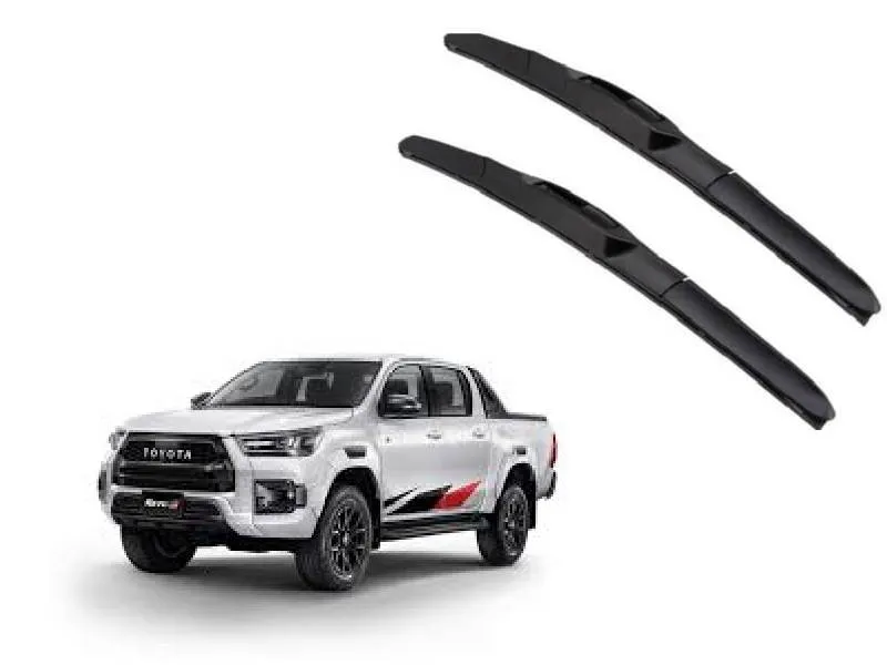 Toyota Hilux Revo 2021–2024 Windshield Wiper Blades | Perfect OEM Fit | Graphite-Coated Rubber | All Image-1
