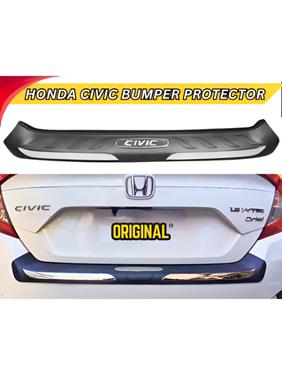 Honda Civic Rear Bumper Protector Plate Trunk Protector Black 2016-2021 Honda Civic Rear Bumper Protector Plate Trunk Protector Black 2016-2021