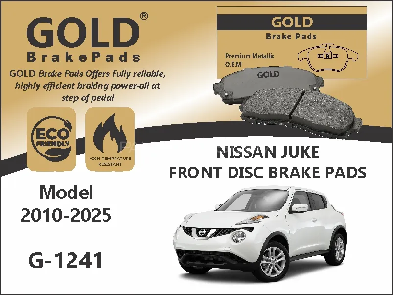 Nissan Juke Front Premium Disc Brake Pads G-1241 Image-1