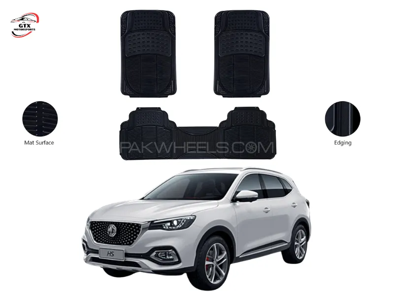 3PCS PVC Rubber Car Floor Mat Set – For MG HS 2020-2024 Image-1