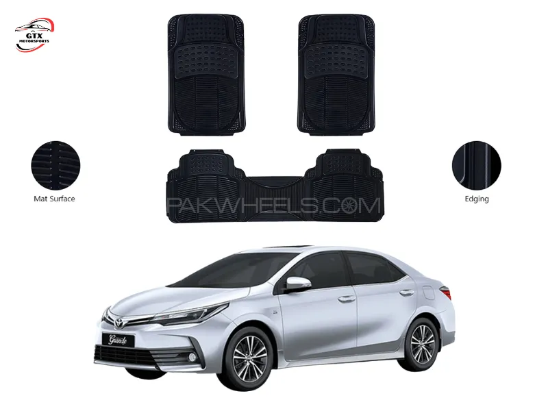 3PCS PVC Rubber Car Floor Mat Set – For Toyota Corolla 2015-2024 Image-1