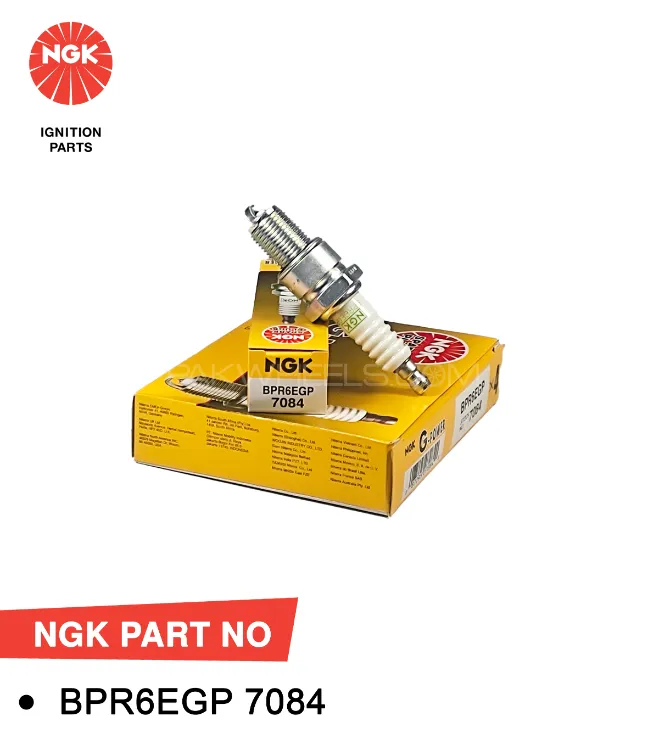 NGK Spark Plug for Toyota Corolla, 1300cc, 1985-1991, (BPR6EGP) (Thailand -Single Pc) Image-1