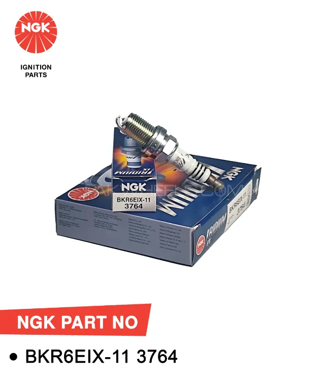 NGK Spark Plug for Toyota Corolla, 1600cc, 1991-1995, (BKR6EIX) IRIDIUM (Japan-Single Pc) Image-1